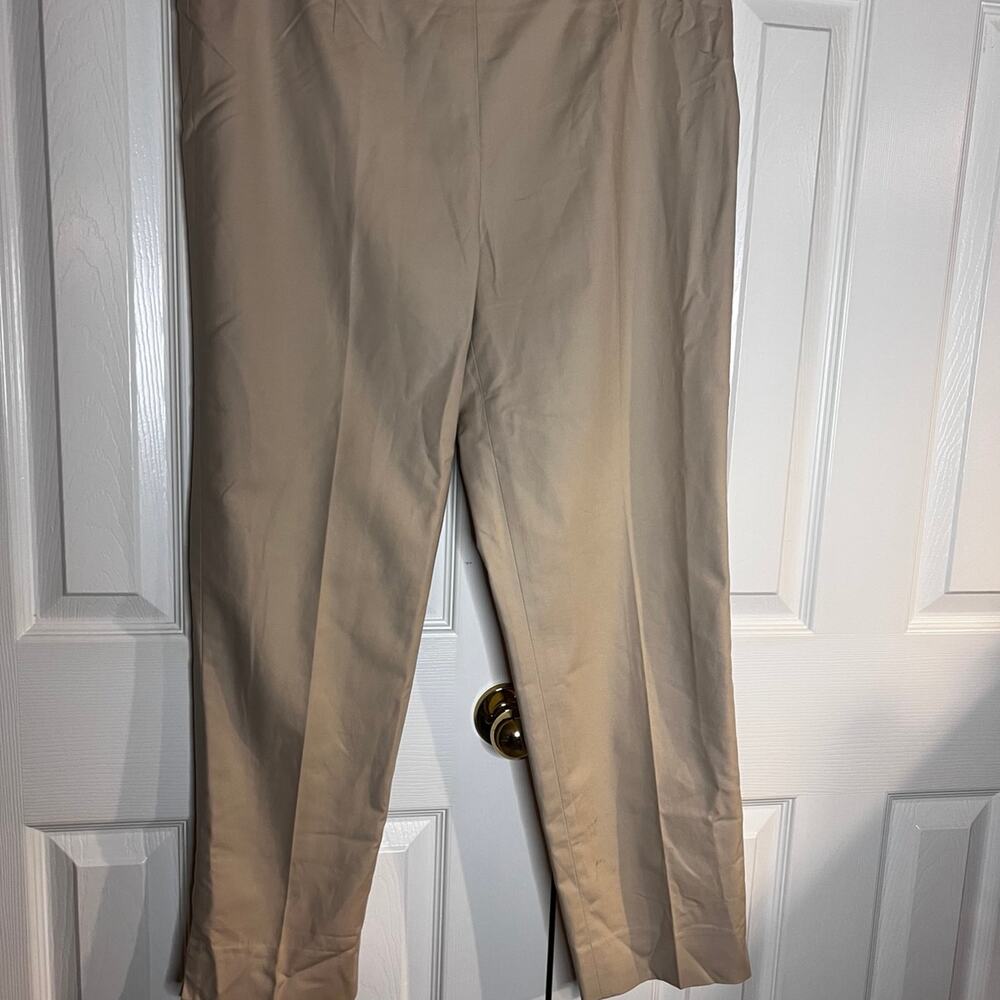 Lafayette 148 New York Beige Straight Leg Career Pants Size 10